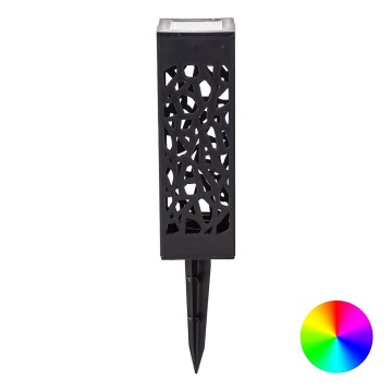 Aigostar - LED RGB solcellslampa LED/0,006W/1,2V 28,5cm svart  IP44