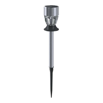 Aigostar - LED RGB solcellslampa LED/0,006W/1,2V 35,5 cm matt krom IP44
