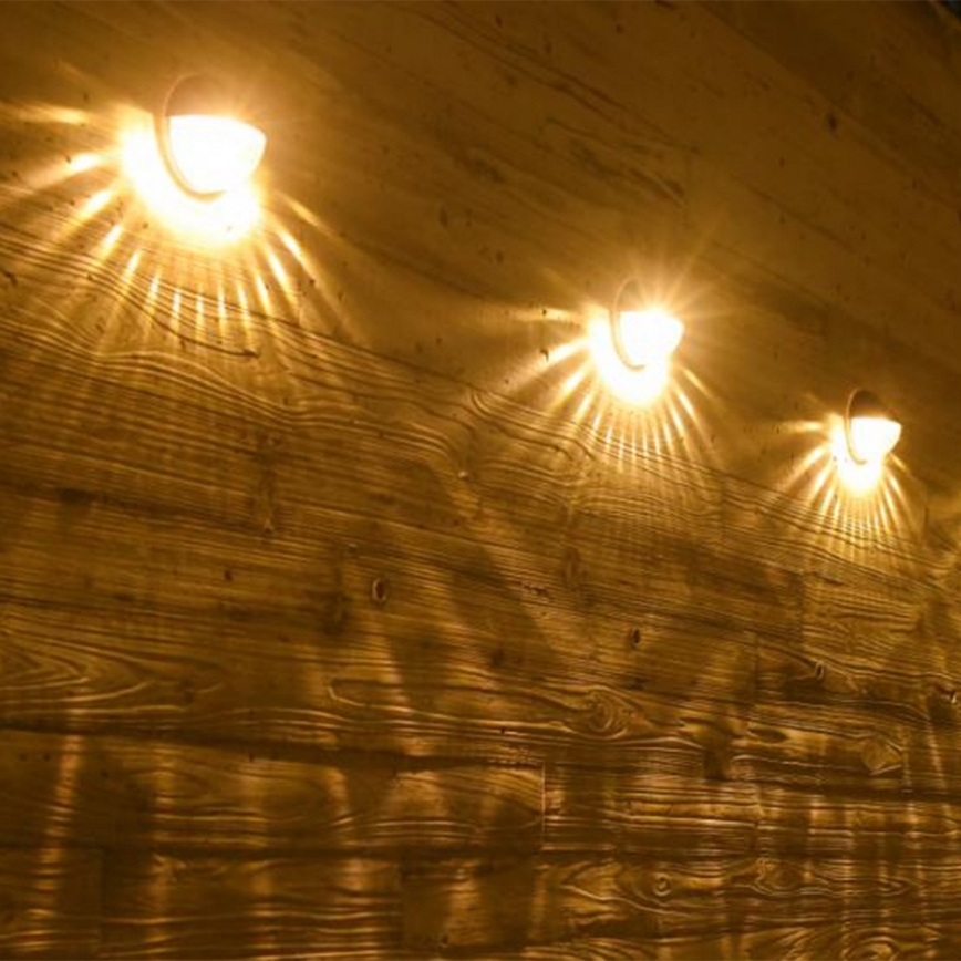Aigostar - LED RGB Solcellsvägglampa LED/2W/1,2V svart IP44