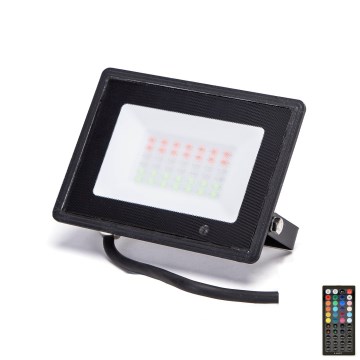 Aigostar - LED RGB strålkastare LED/30W/230V IP65 + fjärrkontroll