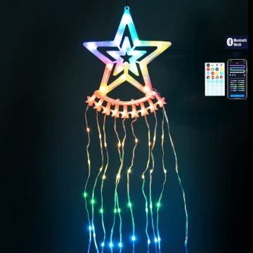 Aigostar - LED RGBICW Utomhus julbelysning 250xLED/230V 2,5m IP44 + fjärrkontroll