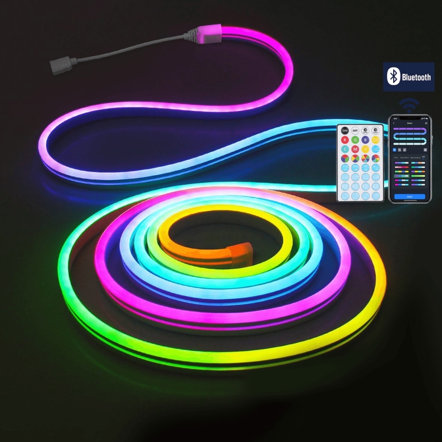 Aigostar - LED RGBICW Utomhusslinga för jul 90xLED 3m IP44 + fjärrkontroll