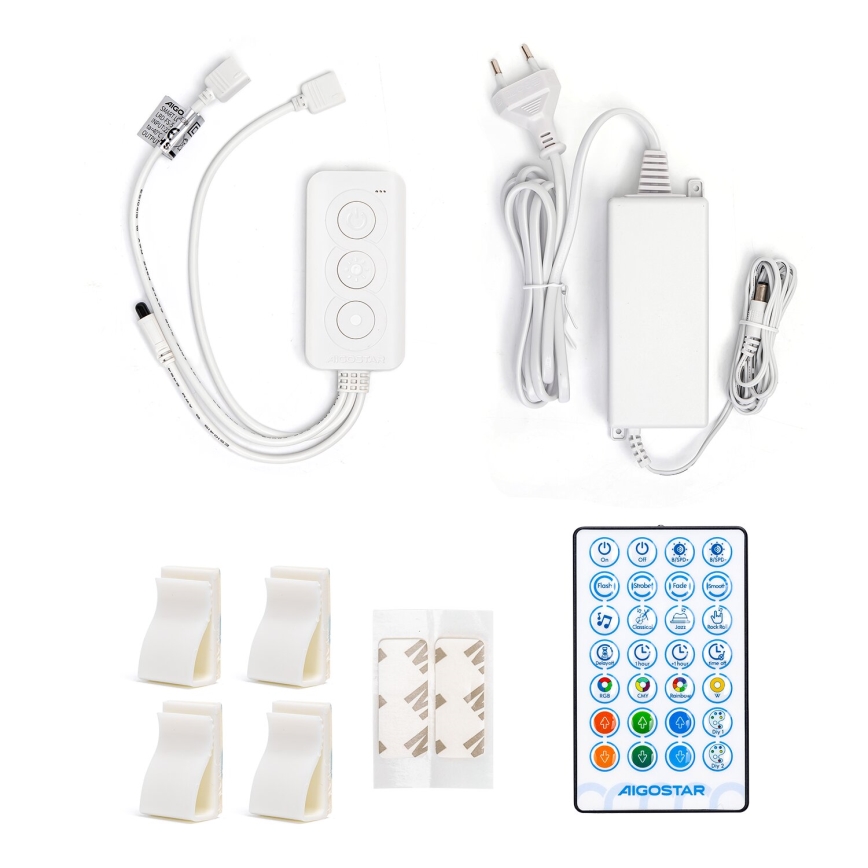 Aigostar - LED RGBW dimbar LED-remsa/48W/12V 2x7,5 m Wi-Fi