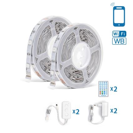 Aigostar - LED RGBW dimbar remsa LED/18W/12V 2x5 m Wi-Fi