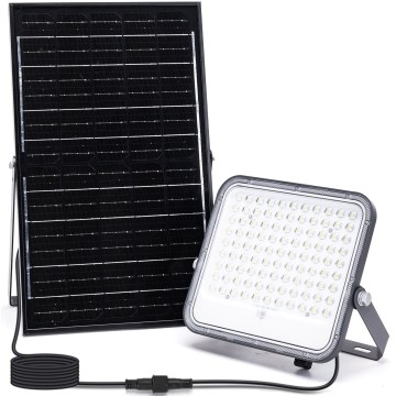 Aigostar - LED RGBW Dimbar solcellsstrålkastare LED/150W/3,4V IP66 + fjärrkontroll