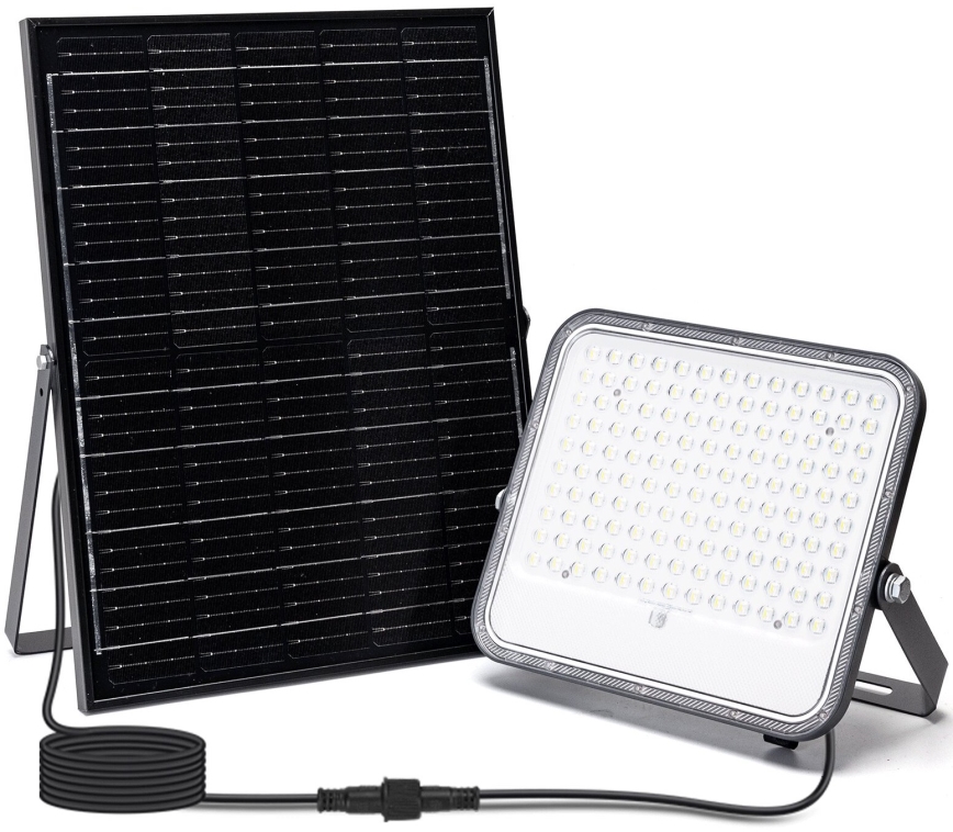 Aigostar - LED RGBW Dimbar solcellsstrålkastare LED/200W/3,4V IP66 + fjärrkontroll