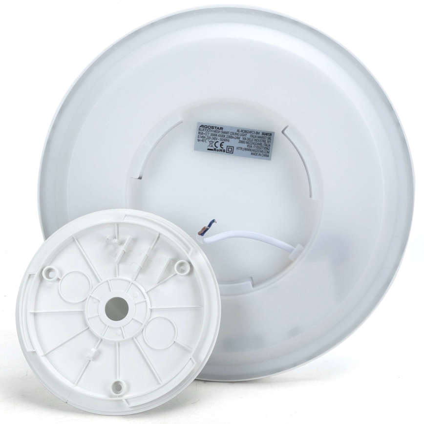 Aigostar - LED RGBW dimbar taklampa MESH LED/24W/230V 3000-6500K vit + fjärrkontroll