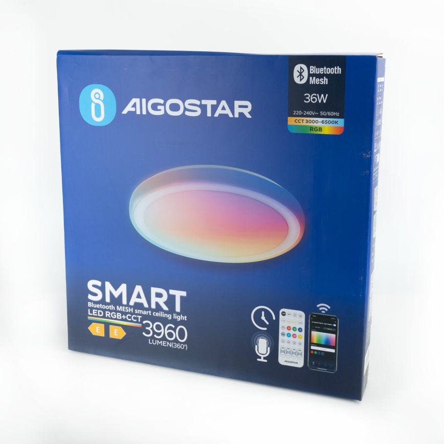 Aigostar - LED RGBW Dimbar taklampa MESH LED/36W/230V 3000-6500K + fjärrkontroll