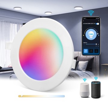 Aigostar - LED RGBW Ljusreglerad upphängd taklampa LED/15W/230V 2700-6500K diameter 17,5 cm Wi-Fi