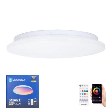 Aigostar - LED RGBW Ljusreglerad vägglampa för badrum MESH Smart LED/18W/230V 3000-6500K IP44 + fjärrkontroll