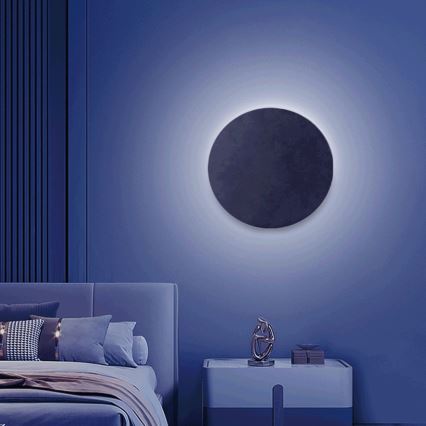Aigostar - LED RGBW Ljusreglerad vägglampa MESH Smart LED/12W/230V svart + fjärrkontroll