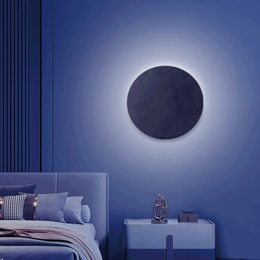 Aigostar - LED RGBW Ljusreglerad vägglampa MESH Smart LED/12W/230V svart + fjärrkontroll