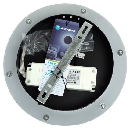 Aigostar - LED RGBW Ljusreglerad vägglampa MESH Smart LED/12W/230V svart + fjärrkontroll