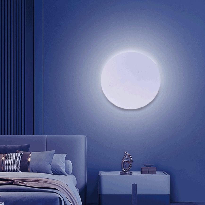 Aigostar - LED RGBW Ljusreglerad vägglampa MESH Smart LED/12W/230V vit + fjärrkontroll