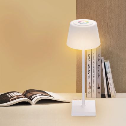 Aigostar - LED RGBW Utomhusdimbar uppladdningsbar bordslampa LED/4W/5V 3600mAh vit IP54