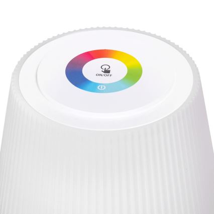 Aigostar - LED RGBW Utomhusdimbar uppladdningsbar bordslampa LED/4W/5V 3600mAh vit IP54