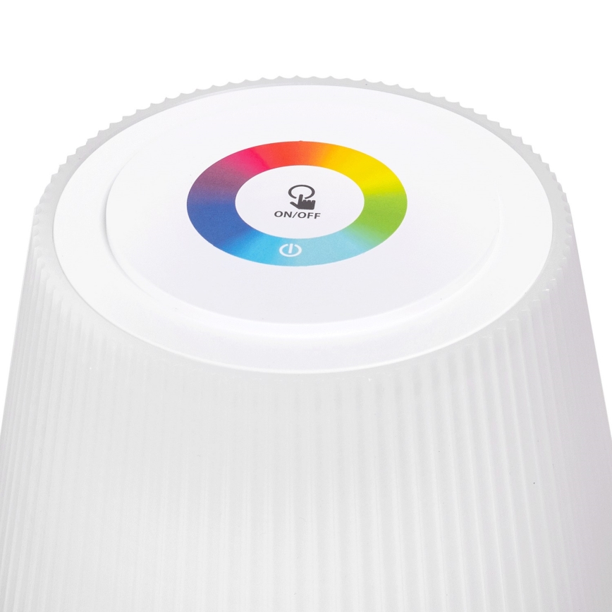 Aigostar - LED RGBW Utomhusdimbar uppladdningsbar bordslampa LED/4W/5V 3600mAh vit IP54