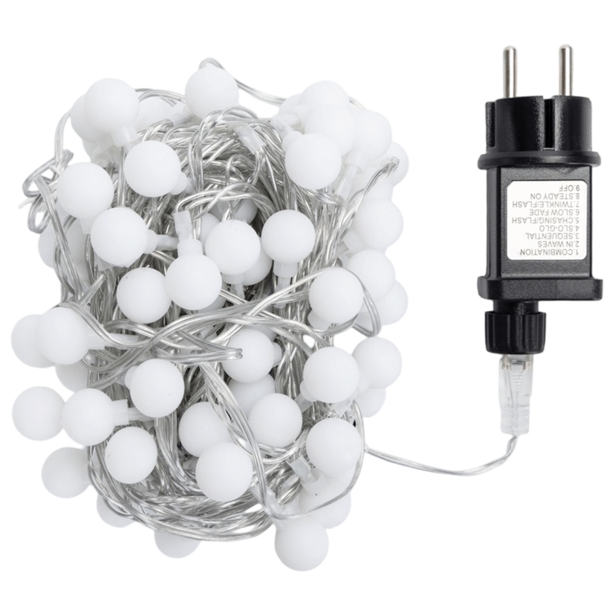 Aigostar - LED utomhusslinga för dekoration, 100 LED / 8 funktioner, 10 m, IP44, flerfärgad