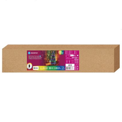 Aigostar - LED-julgran för utomhusbruk 245 LED-lampor/8 funktioner 2,1 m IP44 flerfärgad