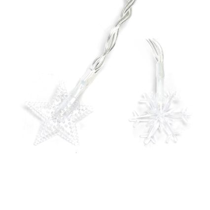 Aigostar - LED RGBY utomhus julljusslinga 100xLED/8 funktioner 3xAA 10m IP44 stjärnor