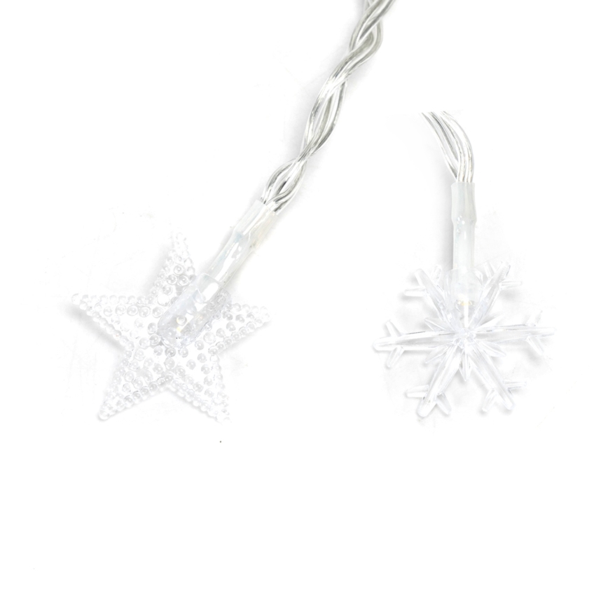 Aigostar - LED RGBY utomhus julljusslinga 100xLED/8 funktioner 3xAA 10m IP44 stjärnor