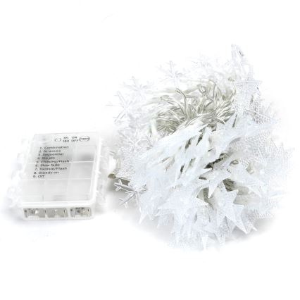 Aigostar - LED RGBY utomhus julljusslinga 100xLED/8 funktioner 3xAA 10m IP44 stjärnor