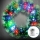 Aigostar - LED RGBY utomhusjulkrans, 72 LED, 3×AA, Ø 50 cm, IP44