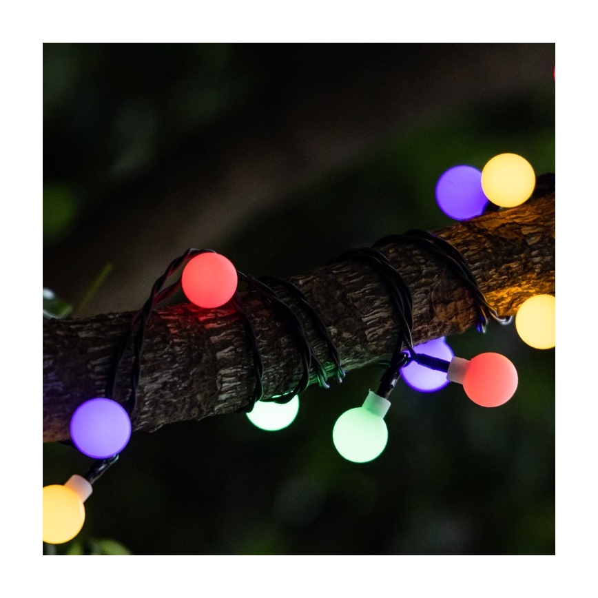 Aigostar - LED Solar Dekorativ slinga 50xLED/8 funktioner 12m IP65 Flerfärgad