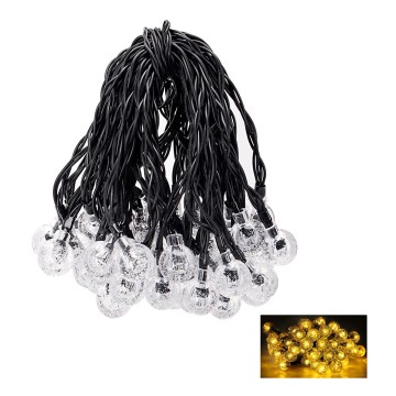 Aigostar - LED Solar Dekorativ slinga 50xLED/8 funktioner 12m IP65 varm vit