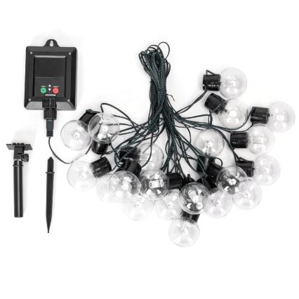 Aigostar - LED Solar Julkedja 20xLED/8 funktioner 11,5m IP65 Flerfärgad