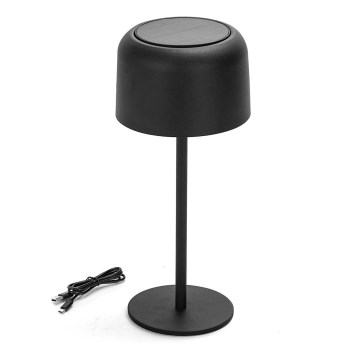 Aigostar - LED Solar ljusreglerad rechargeable bordslampa LED/3W/5V 2200mAh svart IP54