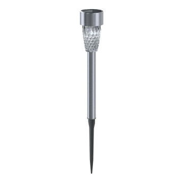 Aigostar - LED Solarlampa LED/0,006W/1,2V 40 mAh 29,7 cm matt krom 6500K IP44