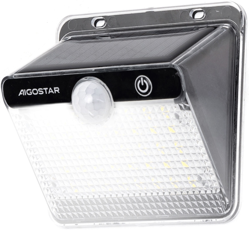 Aigostar - LED Solarlampa med sensor 3,7V 6500K 1200 mAh IP65 svart