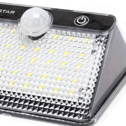 Aigostar - LED Solarlampa med sensor 3,7V 6500K 1200 mAh IP65 svart