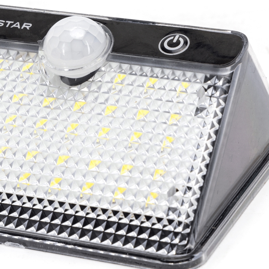 Aigostar - LED Solarlampa med sensor 3,7V 6500K 1200 mAh IP65 svart