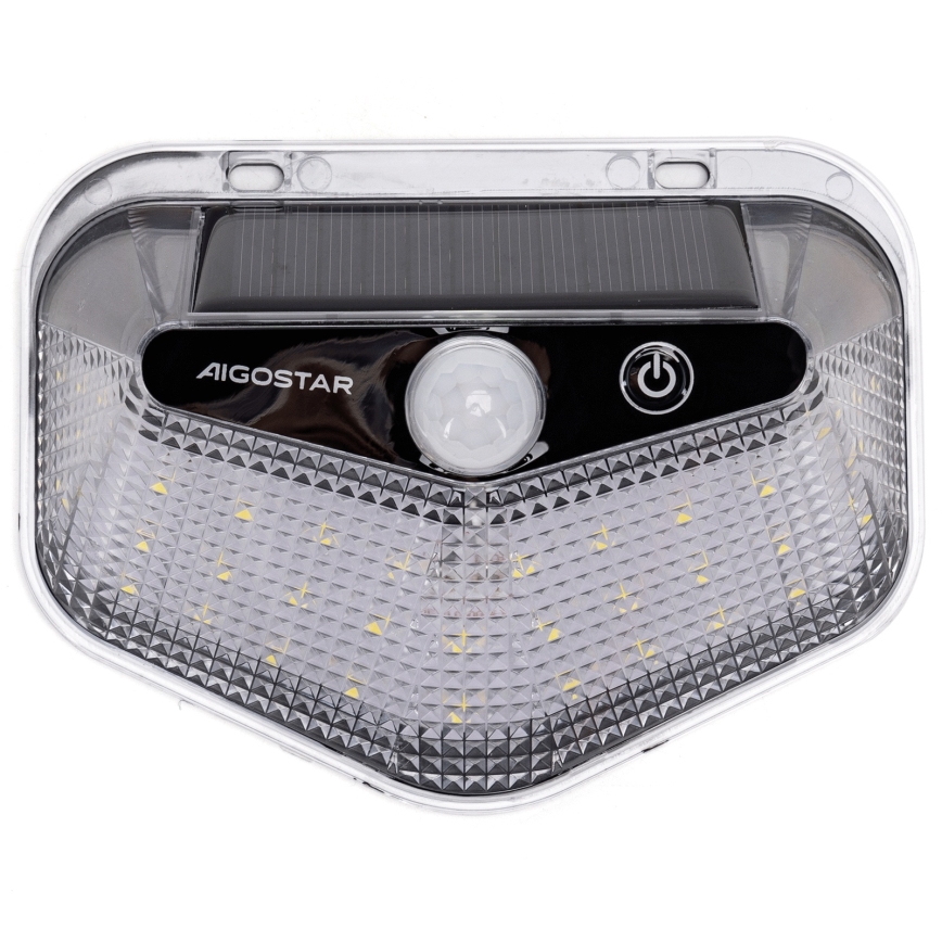 Aigostar - LED-solarlampa med sensor LED/3,7V 6500K 500 mAh IP65 svart