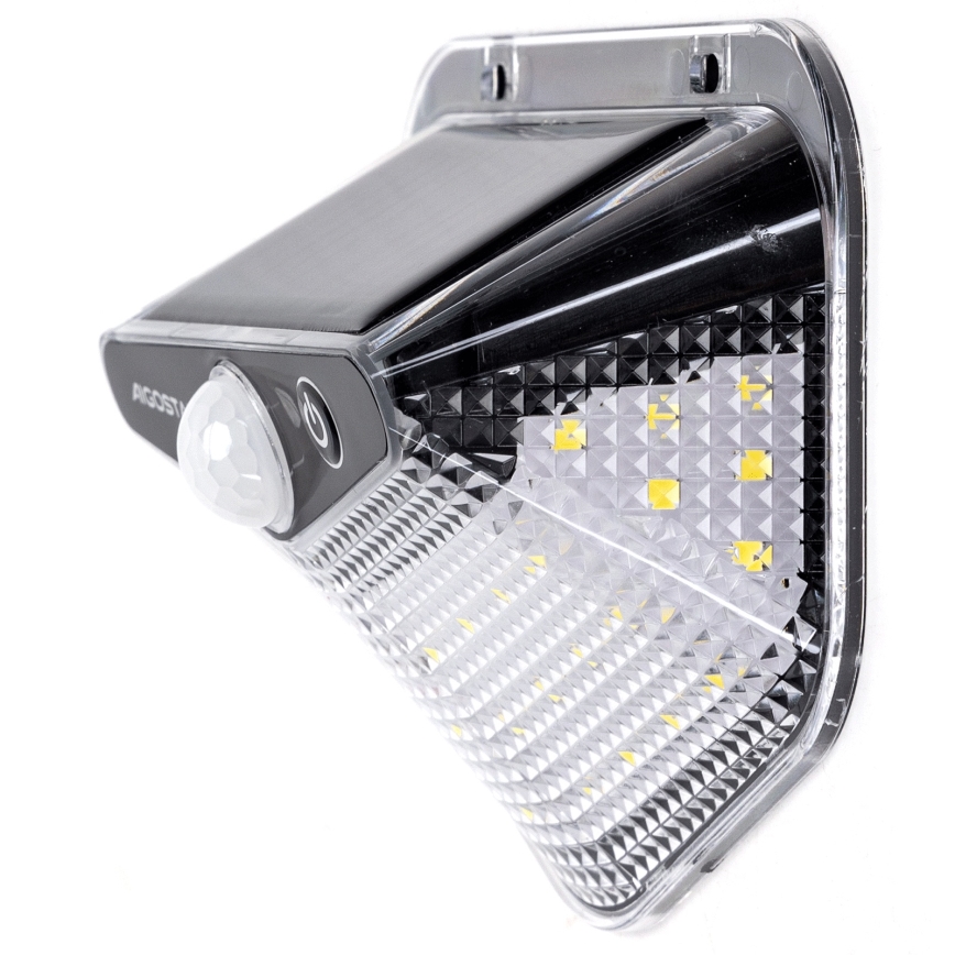 Aigostar - LED-solarlampa med sensor LED/3,7V 6500K 500 mAh IP65 svart