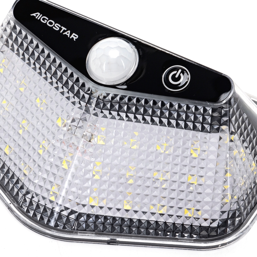 Aigostar - LED-solarlampa med sensor LED/3,7V 6500K 500 mAh IP65 svart