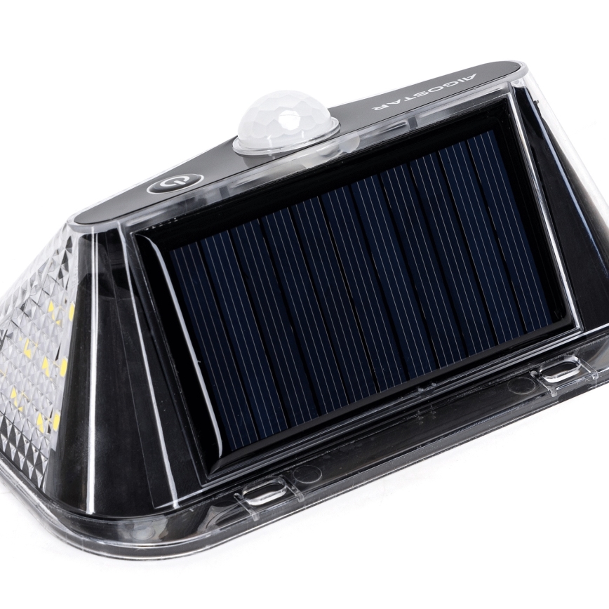 Aigostar - LED-solarlampa med sensor LED/3,7V 6500K 500 mAh IP65 svart