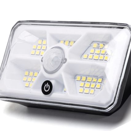 Aigostar - LED-solarlampa med sensor LED/3,7V 6500K 500 mAh IP65 svart
