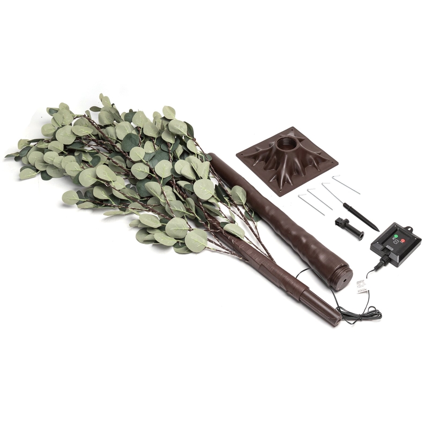 Aigostar - LED Solcell dekoration 210xLED/3,5m IP65 varm vit eukalyptus