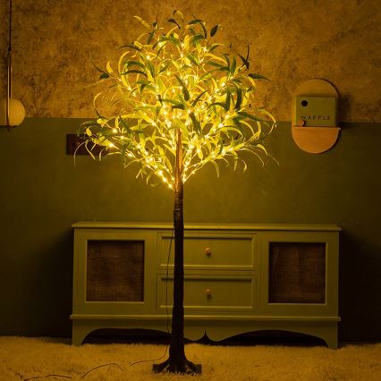Aigostar - LED Solcell dekoration 285xLED/3,8m IP65 varm vit oliv