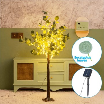 Aigostar - LED Solcell dekoration 30xLED/2,6m IP65 varm vit eukalyptus