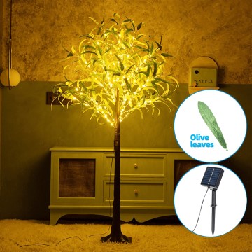 Aigostar - LED Solcell dekoration 30xLED/2,6m IP65 varm vit oliv