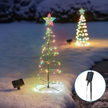 Aigostar - LED solcell juldekoration LED/0,26W/3,7V 75cm IP65 multicolor
