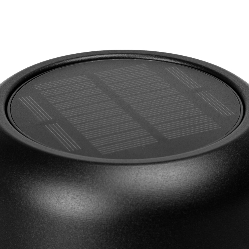 Aigostar - LED Solar ljusreglerad rechargeable bordslampa LED/3W/5V 2200mAh svart IP54