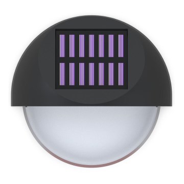 Aigostar - LED solcell väggbelysning LED/1W/1,2V svart 2700K IP44