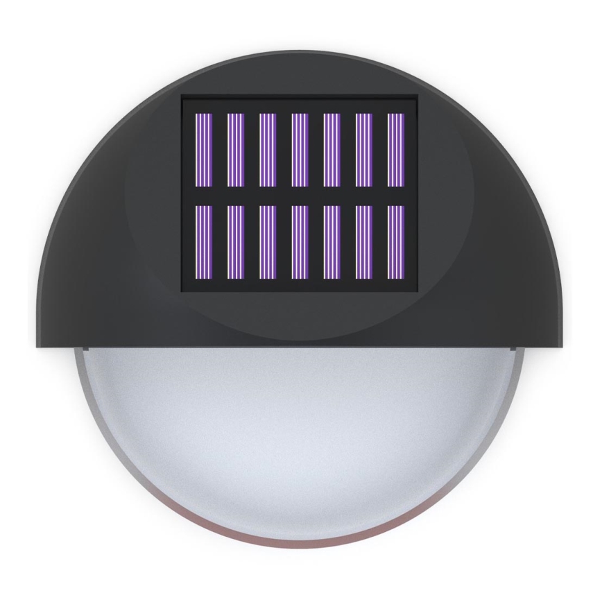 Aigostar - LED solcell väggbelysning LED/1W/1,2V svart 2700K IP44