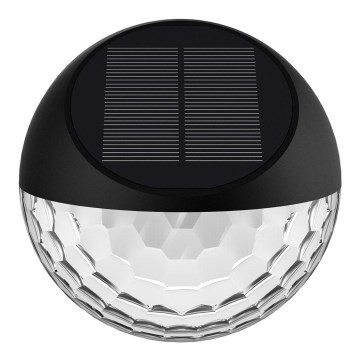 Aigostar - LED solcell väggbelysning LED/2W/1,2V svart 2700K IP44