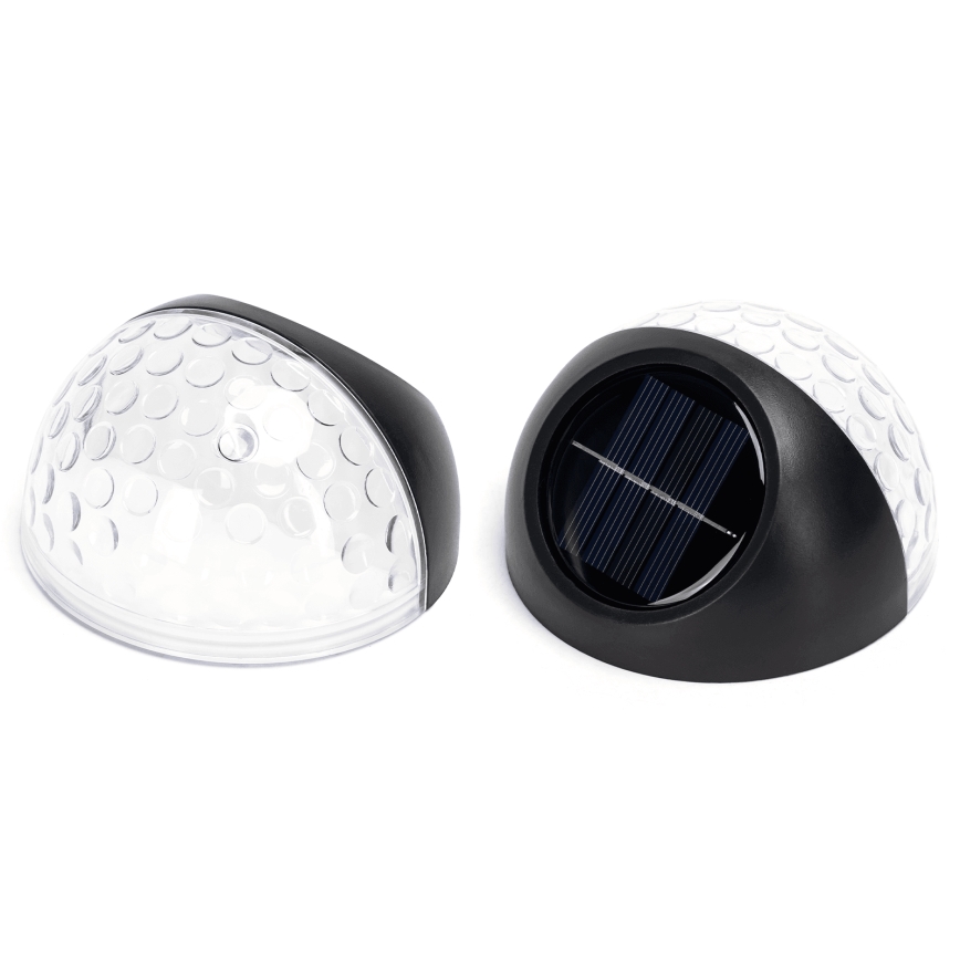 Aigostar - LED solcell väggbelysning LED/2W/1,2V svart 300 mAh 2700K IP44